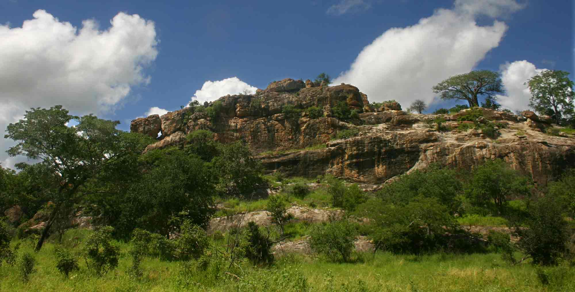 Sandstone ridges in the northern part of the Reserve.